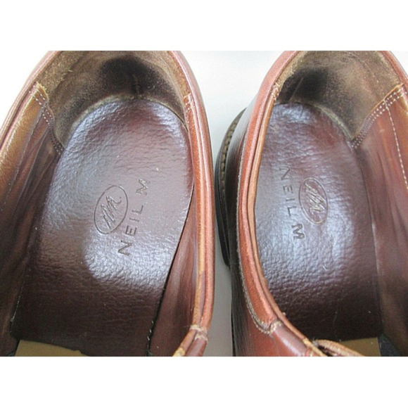 Neal M Men\'s Classic Brown Bison Leather Derby Shoes Waterproof Made In USA!!!